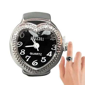 Женские наручные часы с эластичным ремешком, эластичные кварцевые часы с круглым кольцом, эластичный ремешок, эластичные кварцевые аналоговые наручные часы с кольцом для мужчин
