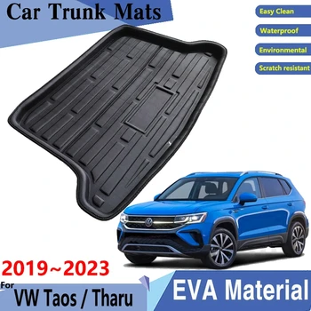 Автомобильные Коврики Для Багажника 3D EVA Материал Для Volkswagen Tharu 2023 Аксессуары VW Taos 2019 ~ 2023 Автомобильные Коврики Для Багажника Аксессуары Для Задних Накладок Багажника