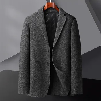 Новое поступление, Большой Мужской Модный и Повседневный Шерстяной пиджак Suepr, осень-зима, Большие размеры LXL2XL3XL4XL5XL6XL7XL 0