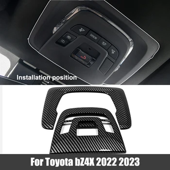 Передняя панель для чтения на крыше, рамка для лампы, наклейка для Toyota bZ4X 2022 2023, аксессуары для стайлинга автомобилей из АБС-пластика