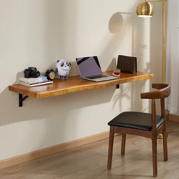 Детский столик из массива дерева, настенный компьютерный стол, простой складной стол для чтения, Многофункциональный офисный стол, безопасный и стабильный 1