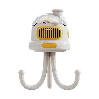 Портативный вентилятор для коляски, USB Перезаряжаемый бесшумный детский ручной безлопастной вентилятор