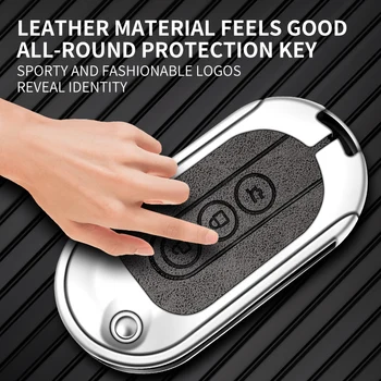 Чехол для автомобильных ключей из цинкового сплава для Wuling Hongguang Mini ev Remote Metal Protector Shell Keychain, сумка без ключа, Автоаксессуары 2