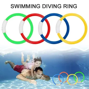 кольца для дайвинга 4шт, кольца для подводного плавания, кольца для игрушек в бассейне, кольца для детей, Летние Аксессуары для дайвинга, плавания 0
