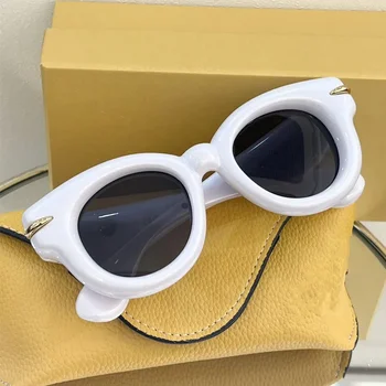 2024 Брендовые дизайнерские круглые солнцезащитные очки для мужчин, персонализированные модные солнцезащитные очки в стиле ретро, мужские солнцезащитные очки в стиле хип-хоп, Oculos De Sol