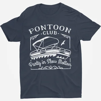 Футболка Pontoon Club, футболка Pontoon Captain Boat, ретро забавная рубашка с цитатами о лодках
