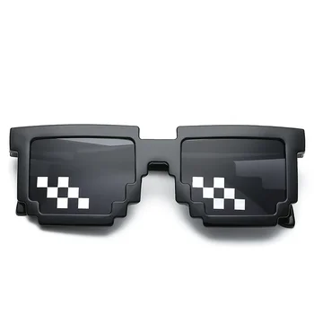 Велосипедные очки, солнцезащитные очки Mosaic для мужчин и женщин, Pixel Black, ретро-очки для геймеров-роботов, очки Cool Party Vintage Shades