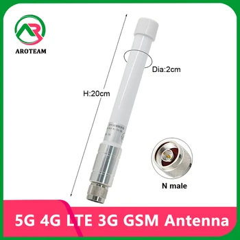 Полный диапазон 5G 4G LTE 3G GSM Гелиевая Точка Доступа Майнер Усилитель FRP Антенна 600 ~ 6000 МГц 8dbi Omni Наружная WiFi Стекловолоконная Антенна
