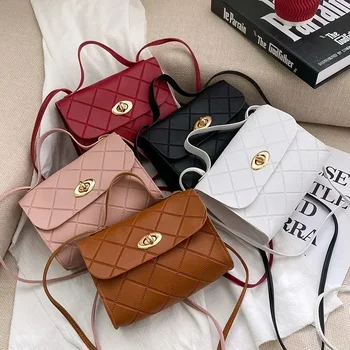 Модная простая женская сумка, новая сумка через плечо, мини-сумка через плечо, сумка из искусственной кожи, сумка для мобильного телефона, кошелек для монет, Маленькая квадратная сумка