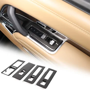 Для Range Rover Vogue 2023 + ABS Стекло в стиле углеродного волокна Подъемная рама Декоративная крышка Аксессуары для модификации интерьера