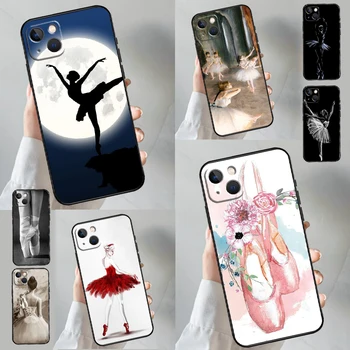 Балерина Танцовщица Чехол Для Телефона iPhone 15 14 13 12 Mini 11 Pro Max X XR XS 7 8 Plus SE 2020 Бампер Задняя Крышка
