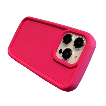 Высококачественный оригинальный квадратный жидкий мягкий силиконовый чехол для телефона для iPhone 15 Pro Max Plus, красочный модный чехол 5