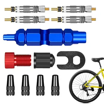 Гаечный ключ с сердечником клапана Инструмент для ремонта шин для горных велосипедов Набор для ремонта велосипедных шин из алюминиевого сплава Для электрических велосипедов Горные Велосипеды Дорожные