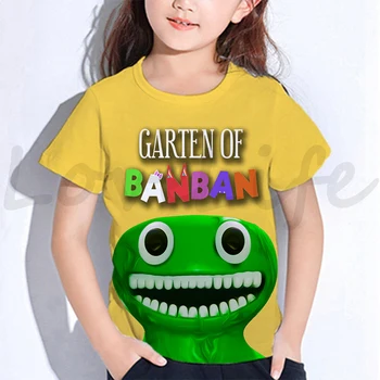 Детская Летняя футболка Game Garten of Banban, Повседневная футболка Для мальчиков и девочек, Милые Топы, Футболка с коротким рукавом, Уличная Детская одежда 5