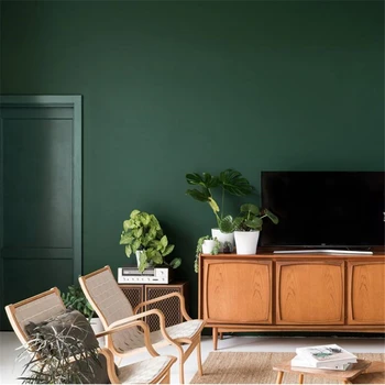 Американское ретро чистый цвет чернил темно-зеленые обои спальня в скандинавском стиле гостиная диван фон обои современные 2