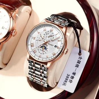 Швейцарский бренд POEDAGAR, Водонепроницаемые кварцевые мужские часы со светящимся календарем, Ультратонкие Горячие Часы