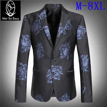 Мужские комплекты, пиджак, высококачественный свадебный блейзер с двумя пуговицами, очень большой пиджак, большие размеры M-3XL 4XL 5XL 6XL 7XL 8XL