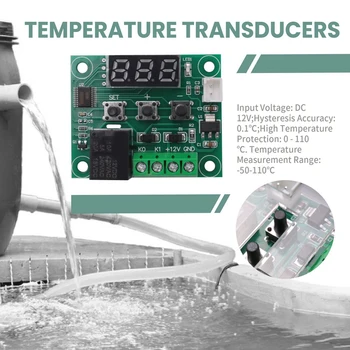 8ШТ W1209 Модуль Цифрового Регулятора Температуры Постоянного Тока Электронный Переключатель Модуля Контроля Температуры Temp С Акриловым Корпусом 3