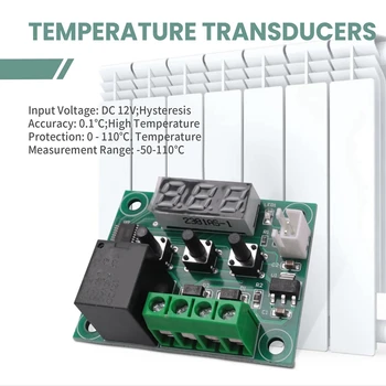 8ШТ W1209 Модуль Цифрового Регулятора Температуры Постоянного Тока Электронный Переключатель Модуля Контроля Температуры Temp С Акриловым Корпусом 4