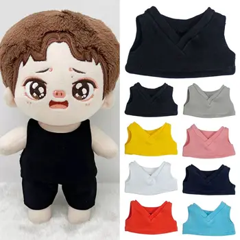 Хлопковая блузка с V-образным вырезом для куклы длиной 20 см, повседневная мини-одежда для куклы-идола, толстовка с хлопковой набивкой, наряд для кукол, аксессуары для кукол