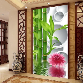 beibehang Быстро настраивает размер настенной росписи HD 3d стереоскопические обои bamboo de parede фотообои