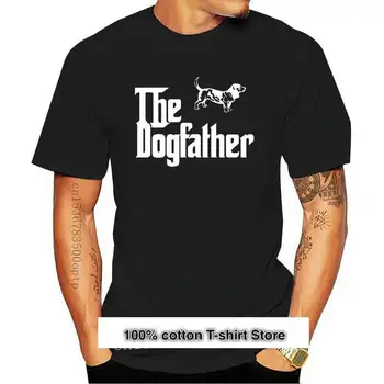 Camiseta de manga corta para hombre, ropa personalizada, de The doggfather, Basset Hound, fresca, nueva