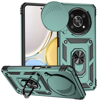 Для Чехла Honor X9 Case Honor X9 Саппу Новый Противоударный Бампер Задняя Броня Слайд Объектив Камеры Кольцо Держатель Fundas Huawei Honor X9 X 9