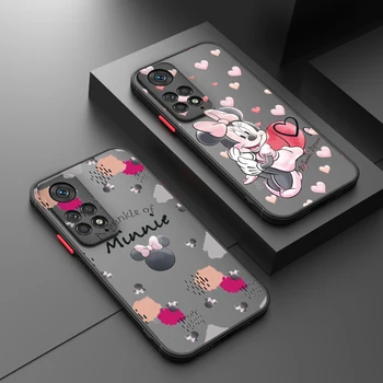 Минни Маус Розовая Для Xiaomi Redmi Note 12 Turbo Speed 11 10 9 Pro Plus Max 4G 5G Матовый Полупрозрачный Жесткий Чехол Для Телефона