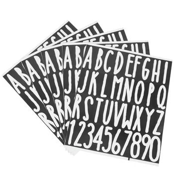 5 Листов декора, наклейки на почтовый ящик, Самоклеящиеся цифры, наклейка с надписью для наружного освещения. 3