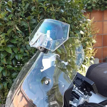 Лобовое стекло мотоцикла Универсальное Лобовое стекло мотоцикла С увеличенным лобовым стеклом, регулируемое с помощью алюминиевого кронштейна 1