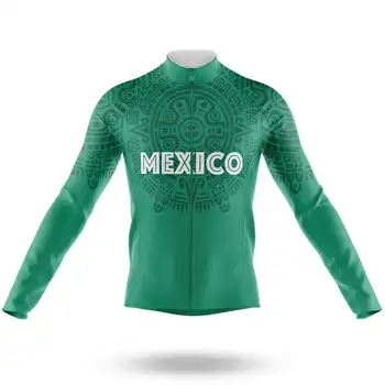 Мужская Зеленая майка из термо-флиса Pro Team Cycling Jersey из Нью-Мексико для шоссейных велосипедов MTB Racing, одежда для занятий спортом на открытом воздухе, Велосипедная одежда