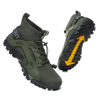 Новые мужские и женские треккинговые ботинки для пеших прогулок, летние сетчатые дышащие тактические армейские ботинки, тренировочные кроссовки для пустыни, большие размеры 2