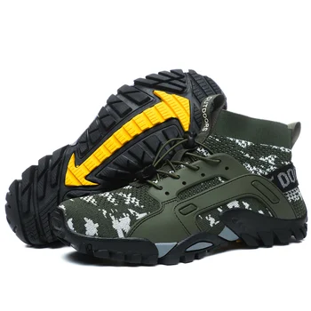 Новые мужские и женские треккинговые ботинки для пеших прогулок, летние сетчатые дышащие тактические армейские ботинки, тренировочные кроссовки для пустыни, большие размеры 4