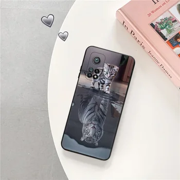 Матовый Чехол Для Телефона Xiaomi 13 Lite 12c 12t 12x 12s Redmi Note 12 Pro A1 A2 Plus CC9 Tiger Lion King Черный Мягкий Чехол 1