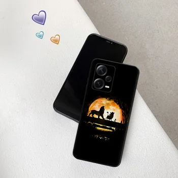 Матовый Чехол Для Телефона Xiaomi 13 Lite 12c 12t 12x 12s Redmi Note 12 Pro A1 A2 Plus CC9 Tiger Lion King Черный Мягкий Чехол 2