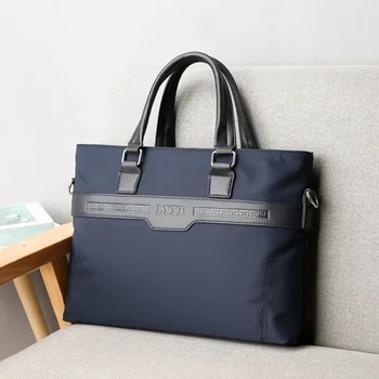 Новые модные мужские портфели на молнии, деловая сумка для ноутбука, повседневная мужская сумка через плечо, офисный файл 3