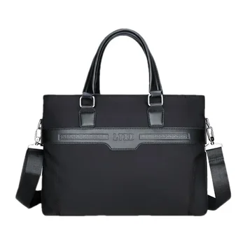 Новые модные мужские портфели на молнии, деловая сумка для ноутбука, повседневная мужская сумка через плечо, офисный файл 5