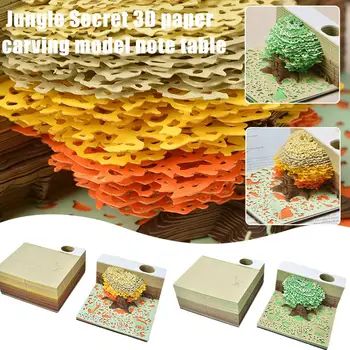 3D Блокнот на дереве Kawaii Notepad С Календарем на 2024 Год Милый Блокнот Omoshiroi 260 Блок-листов House Memo Tree 3D Pad D1M7 0
