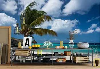 Пользовательские Фотообои на Пляж Береговой Линии Юго-Восточной Азии, 3D Настенные обои, Гостиная, Спальня, Романтические обои, Домашний Декор 1