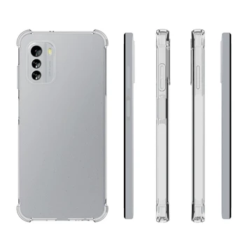 Чехол для мобильного телефона Nokia G60 5G Прозрачный силиконовый защитный чехол с четырьмя углами, защищающий от падения, мягкие противоударные чехлы с подушками безопасности из ТПУ 1