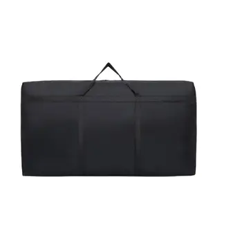 Складная сумка для хранения из ткани Оксфорд, Контейнер для хранения одеяла, Органайзер для дома, Сумки для переезда, Утолщенная Усиленная Черная сумка на молнии 0
