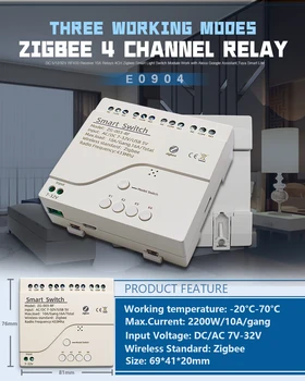 Модуль переключения Tuya Zigbee Jog Inching, USB 5V 7-32V 220V DIY Smart Switch, Работает с Zigbee Bridge, Голосовое управление от Alexa 3