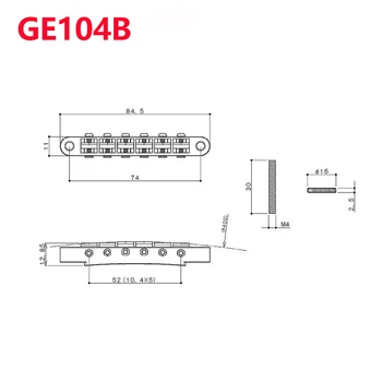 1 Комплект Gotoh GE104B С Открытым Основанием, Более Длинные Седловые Винты, Бридж для Электрогитары Tune-O-Matic JP (Origin) 5