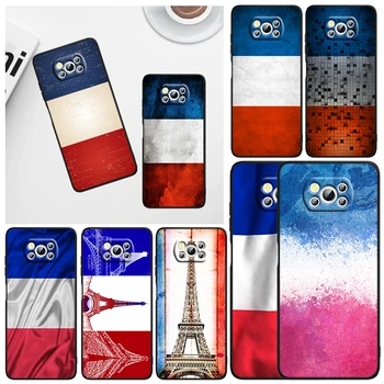 Франция флаг Парижа Чехол Для Телефона Xiaomi Mi Poco X5 X4 X3 NFC F4 F3 GT M5 S M4 M3 M2 C50 Pro C3 5G Черный Чехол