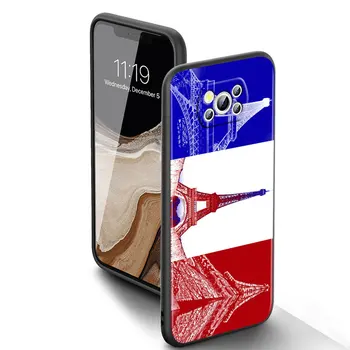 Франция флаг Парижа Чехол Для Телефона Xiaomi Mi Poco X5 X4 X3 NFC F4 F3 GT M5 S M4 M3 M2 C50 Pro C3 5G Черный Чехол 4