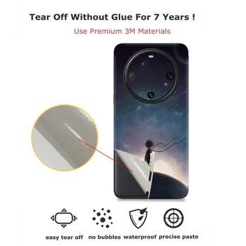 Красочная защитная наклейка для телефона с полным покрытием из материала 3 М для Huawei Mate 60 Pro сзади + по бокам, наклейка на пленку, обертывание кожного покрова 1