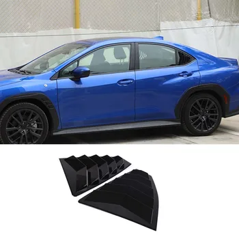 Для Subaru WRX S4 STI VB 2021-2023 Автомобильное Заднее Стекло Треугольная Шторка Наклейка Крышка Отделка ABS Пианино Черный Автомобильные Аксессуары