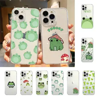 Зеленый чехол для телефона Funny The Frog Cute для Iphone 7 8 Plus X Xr Xs 11 12 13 Se2020 Mini Mobile Iphone 14 Pro Max Case