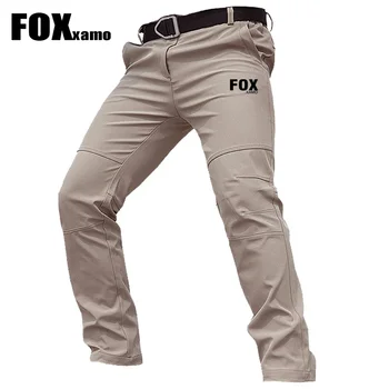 FOXxamo Велосипедные мужские тактические брюки Дышащие уличные армейские военные Длинные брюки Мужские водонепроницаемые быстросохнущие походные брюки-карго