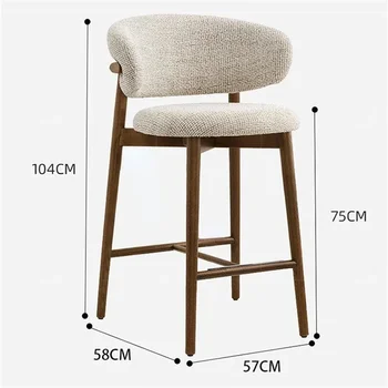 Обеденный стул с высокой стойкой Кофейный дизайн Минималистичный Островной барный стул Nordic Luxury Tabourets De Bar Cadeiras Furniture HD50CY 4